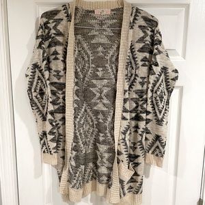 Aztec patterned cardigan